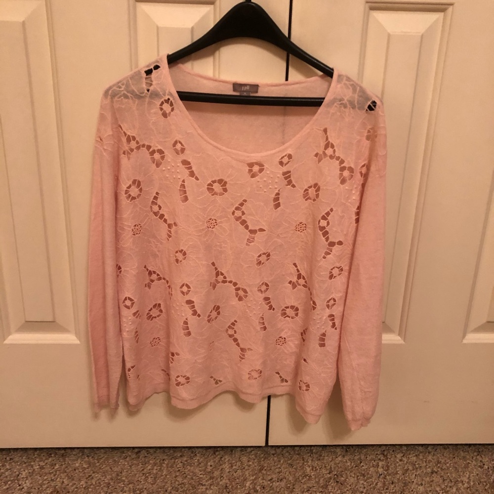 J Jill Pink Long Sleeve Sweater